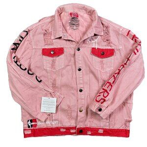 Wren + Glory Portland Trailblazers Hand Painted NBA RIP CITY Denim Jacket Large